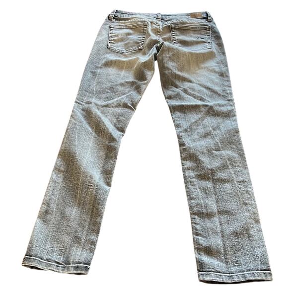 American Rag cie Faded Black Gray Super Skinny Stretch Denim Jeans Size 5-S - Picture 4 of 11